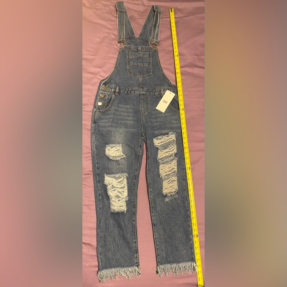 Blue denim overall